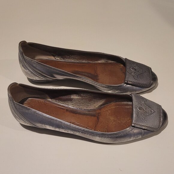 Elie Tahari Size 8 Metallic Flats - Picture 2 of 7